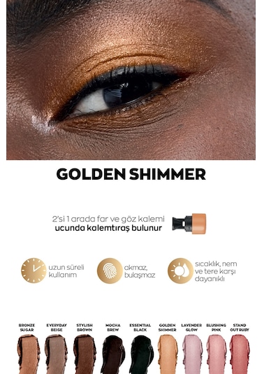 Avon Power Stay Kalem Göz Farı Golden Shimmer
