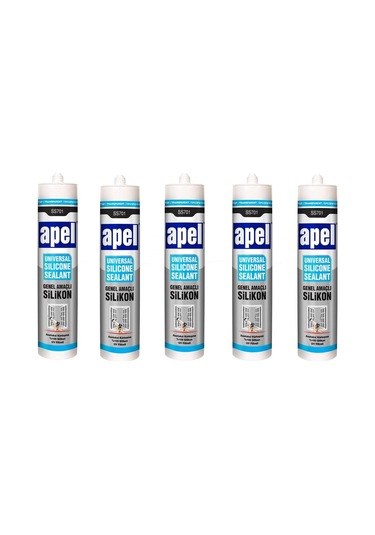 5 Adet Apel Genel Amaçlı Silikon Şeffaf 250 ML