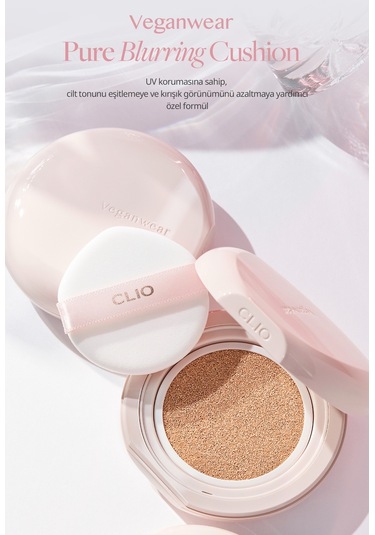 Clio Veganwear Pure Blurring Cushion+ Refill SPF50+ 3 Linen