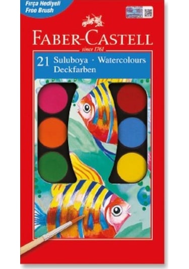 Faber Castell Sulu Boya 21 Renk Büyük 30 MM