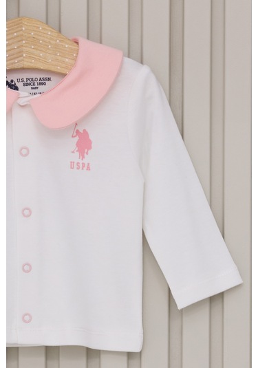 U.s. Polo Assn. Kız Bebek Krem Pijama Takım 50322797-vr071 KREM