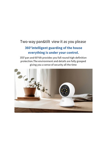 Geeksen Akıllı Ev İzleme Kamerası 1080p 5mp - İki Yönlü Konuşma, Enfrared Gece Görüşü, Hareket Algılama, 355 Dönüş, 256gb Tf Kart Desteği Eu Plug