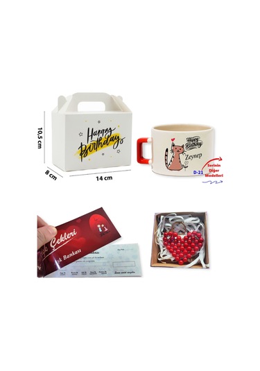 Doğum Günü Tasarımlı Hediye Kutuları, Hediye Setleri, Hediye Kutusu D Serisi 50 Model