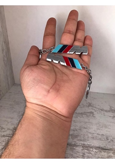 Bmw M Bmw-m Metal Krom Kaplı Anahtarlık Çift Yönlüdür 1 Adet
