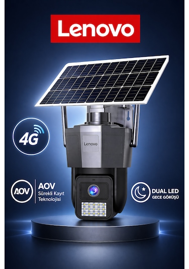 Tek Kameralı 5mp Solar Panelli Sim Kartlı Gece Görüşlü Güvenlik Kamerası