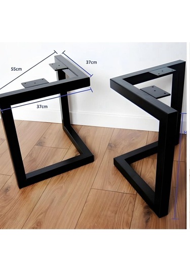 Fbt Dekoratif Masa Ayağı Metal Masa Ayağı 2adet Metal Ayak Siyah