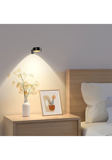 Xuweiwei Hotu 4 Adet Uzaktan Kumandalı Led Duvar Aplikasyonu Ayarlanabilir Manyetik Klips Işık 3 Renk Seçeneği Pil İle Çalışır Abs Plastik Beyaz