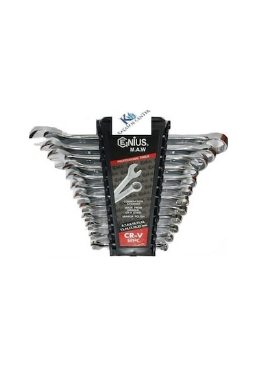 Genius Kombine Anahtar Takımı 12 Parça Chrome Vanadium Kaplama An