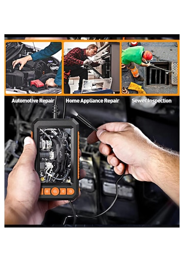 Nhr-15 Monitörlü Çift Kameralı 10 Mt Sert Kablo Yılan Endoskop