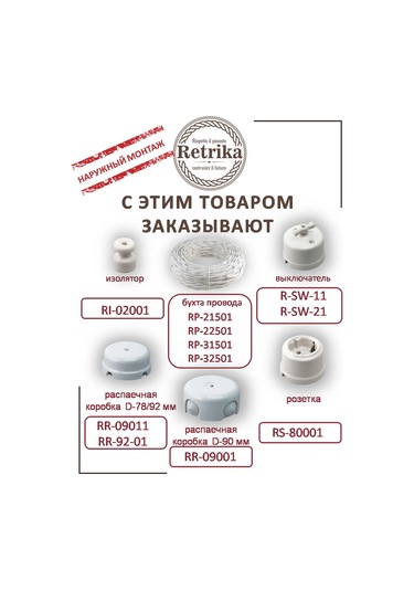 Retrika Sıra Dağıtım Kutusu Seramik Retro 92 Mm 297890731
