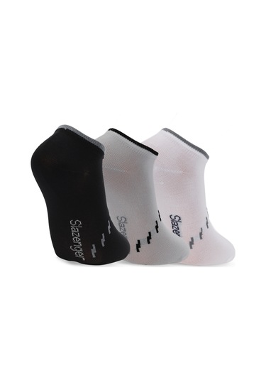 Slazenger Jara 3 Lü Erkek Siyah / Gri Çorap Siyah / Gri