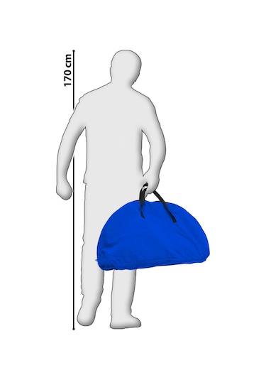 Yuvarlak Katlanır Kamp Masası, Taşıma Çantalı Kamp Masası, Piknik Masası-mavi-71x71x60 Çok Renkli