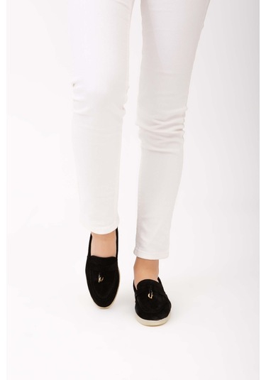 Tamer Tanca Kadın Hakiki Deri Siyah Loafer Ayakkabı 902 2015 Bn Ayk Y22 Sıyah Siyah