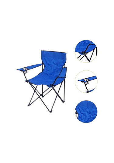 Suntek Katlanmış Kamp Sandalyesi Bahçe Piknikleri Mavi