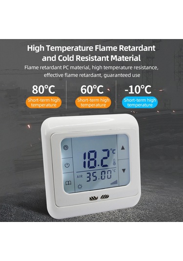 Reedark Isıtma Kontrol Cihazı 0-99 C Dokunmatik Ekran 16a 220v Yer Isıtması, Elektrikli Folyo Ve Kablo Kontrolü
