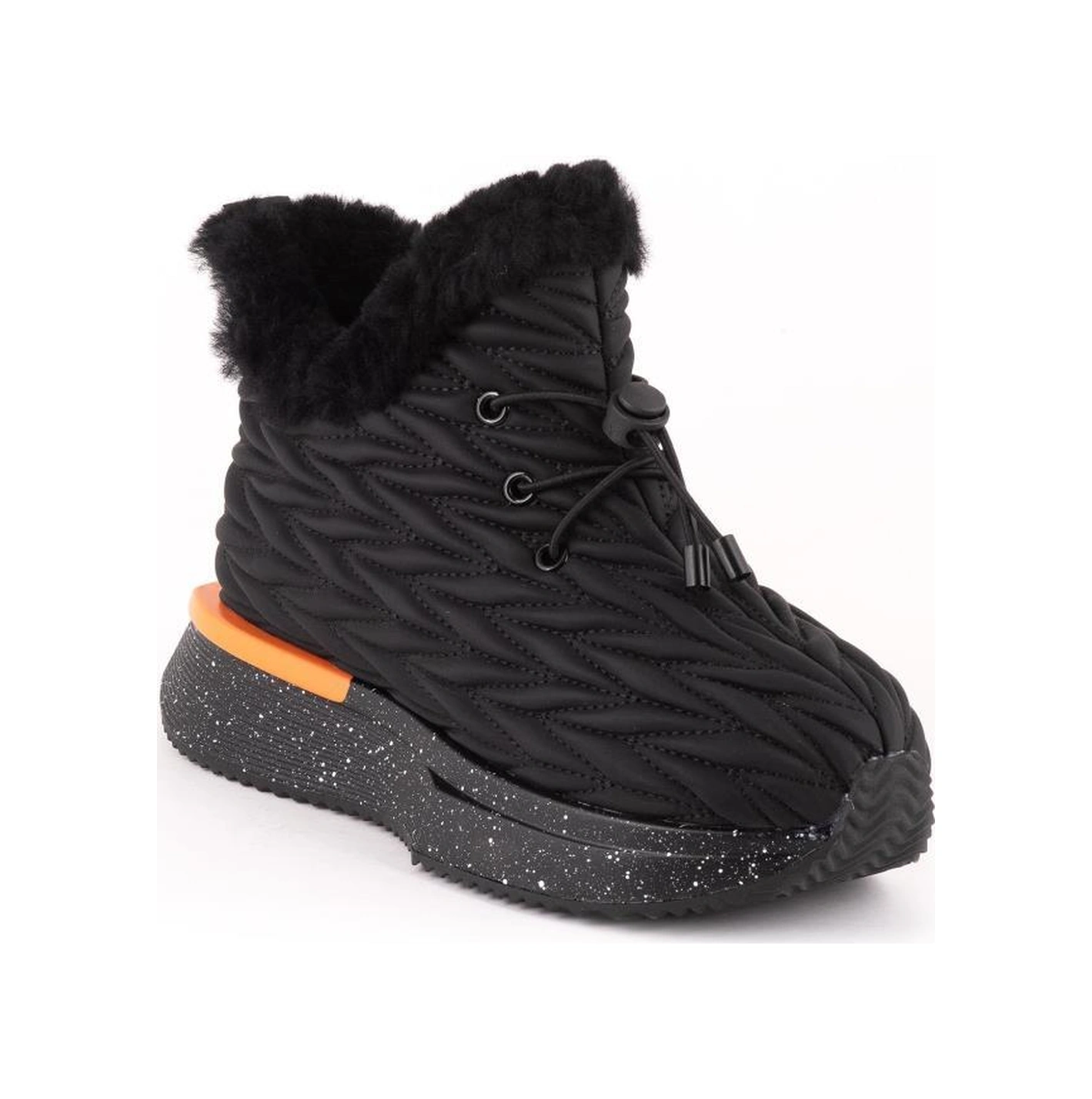 Guja 24k326 Kalın Taban Kapitoneli Kürklü Kadın Kar Botu Bej