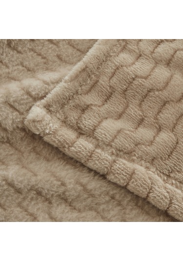 Raunda Tek Kişilik Wellsoft Battaniye Ekru Beyaz