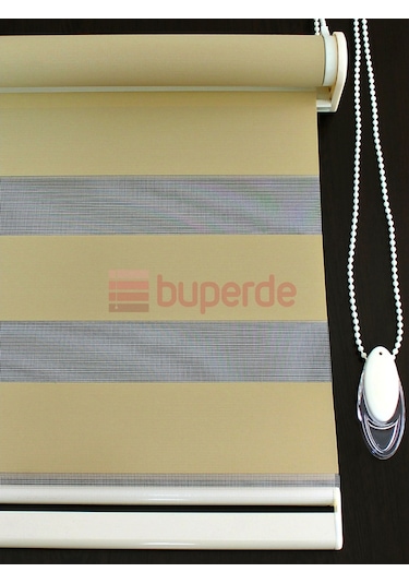 Buperde Açık Haki Eko Zebra Stor Perde