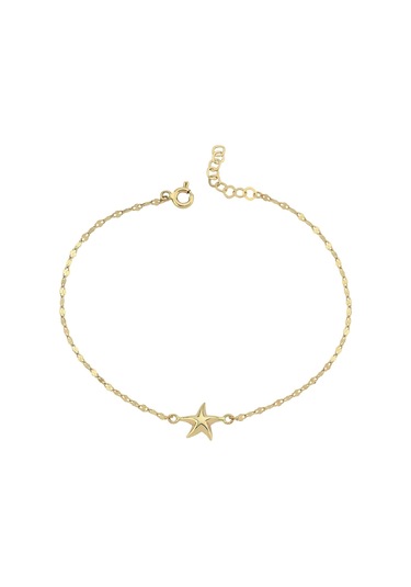 İkbl00275 14 Ayar Altın Boomerang Denizyıldızı Bileklik