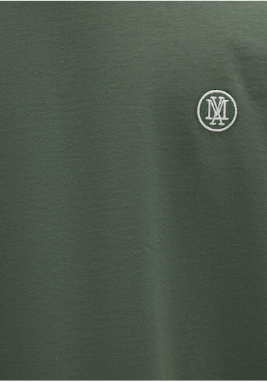 Mavi - Mühür Logo Nakışlı Yeşil Tişört 067074-81570 Yeşil