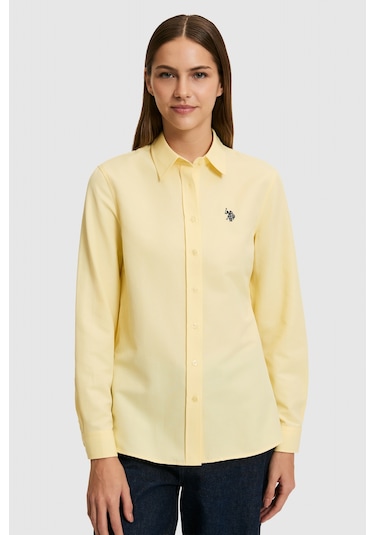 U.S. Polo Assn. U.s. Polo Assn. Kadın Açık Sarı Gömlek Basic 50324791-vr004 Açık Sarı