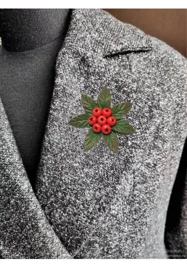 Clayfairy Sonbahar Aronya Broşu 264813252 Yeşil