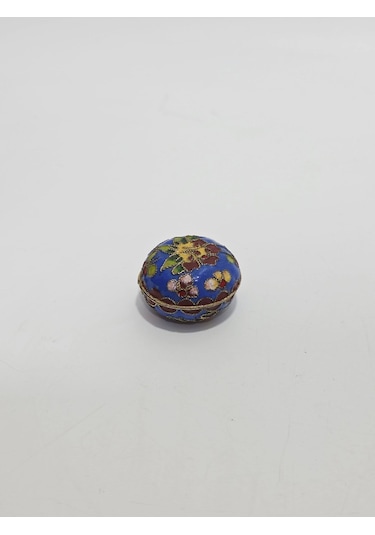 Antika Cloisonne Minyatür Kutu 3,8x2,5cm 068
