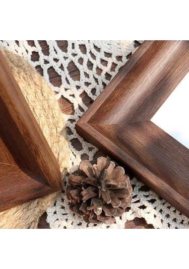 Novahub Kahverengi Ahşap 5-10 Inç Çerçeve, Genişletilmiş Sınır, Çift Kullanımlı, Basit Fotoğraf Dekor