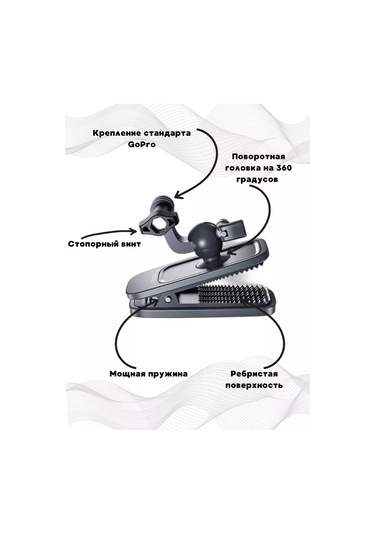 Telesin Gopro İçin Sırt Çantası Ve Giysi Üzerine Dönebilen Klips 164634548