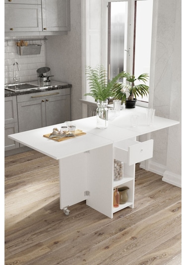 Dekorfim DF01102B Pratik Katlanır Masa Mutfak ve Yemek Masası