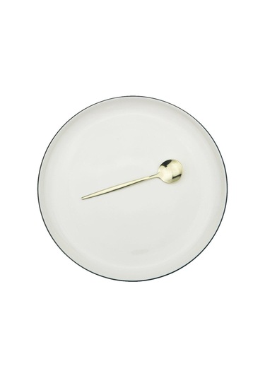 6 Adet Siyah Yemek Takımı Kaşık Seti Ayna Paslanmaz Çelik Çatal Bıçak Kaşık Seti Yemek Takımı Kahve Çay Kaşığı Sofra Ev Mutfak Gümüş Siyah & Altın Siyah - Altın