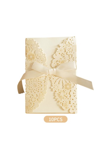 Vkemall Romantik Ve Şık Çiçek Desenli Davet Kartları Seti - Zarif Zarf Ve Özel Tasarım