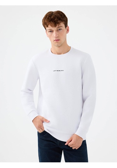 Loft Regular Fit Beyaz Erkek Sweatshirt Lf2034268 Beyaz