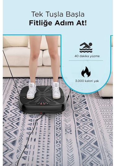 Torima Vep-1000 Siyah Yüksek Titreşimli Programlı Kumandalı Egzersiz Aleti Ve Kondisyon Aleti Siyah