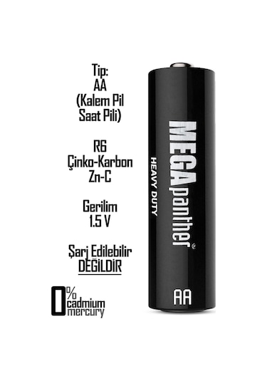 8li Aa R6 Kalın Kalem Pil Saat Pili Zn-c 1.5v