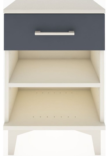 Arges Komodin Tek Raflı Tek Çekmeceli 44x30x64 Aytaşı-antrasit Aytaşı