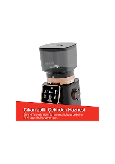 Arzum OK0044 Master nd Kahve Öğütücü 60 Öğütme Ayarlı Dijital Ekranlı