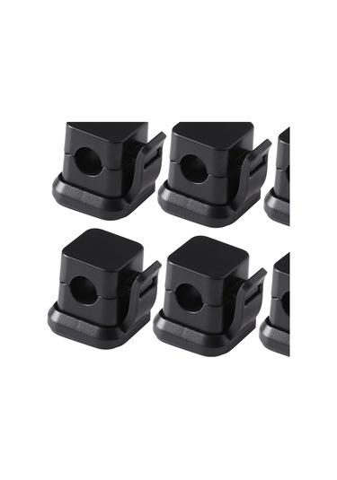 Homyl 6 Adet Manyetik Kablo Klipsi Kordon Organizatör Siyah