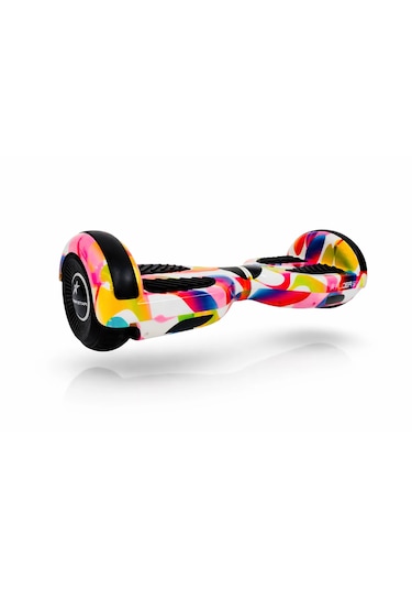 Elektrikli Kaykay Hoverboard Bluetooth Hoparlörlü 6.5 Inch Otomatik Akıllı Denge RS-S5 -Rainbow Mix