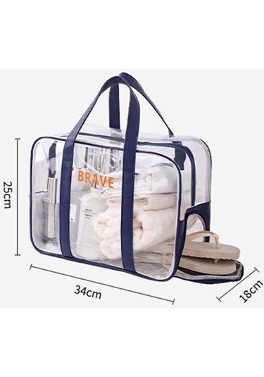 Trendooze Yüzme Yeşili Ve Tuvalet Tote Suya Spor Organizatör Nane Makyaj Kapasiteli Dayanıklı Çantası Çantası Büyük Ew Yeşil