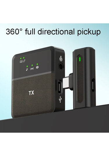 Kablosuz Yaka Mikrofonu Bire Bir Canlı Kayıt Gürültü Önleyici Mikrofonlar, Arayüz: 8 Pin
