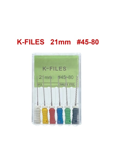 21mm/25mm/31mm 6 Adet/paket K Dosyaları Paslanmaz Çelik Diş Endodontik Aletler Diş Kök Kanal Dosyaları Araçları Işık Kırmızı Chına