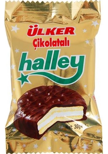 Ülker Halley Çikolata Kaplı Bisküvi 24 x 30 G