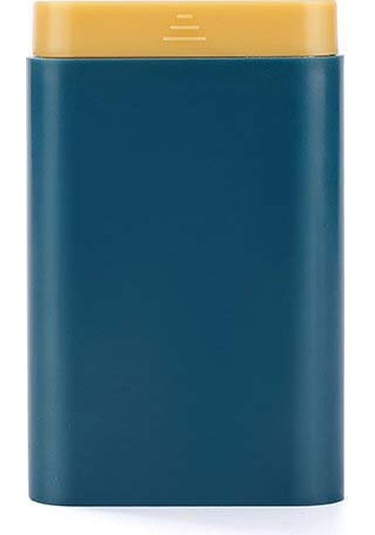 Sones 3 Adet Taşınabilir Mühürlü Hap Saklama Kutusu Bölmelere Ayrılmış Taşınabilir Mini Hap Kutusu Mavi