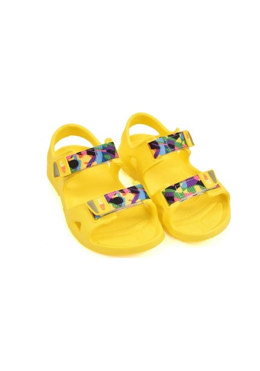 Kız Çoçuk Kaymaz Taban Havuz Plaj Sandalet Sarı