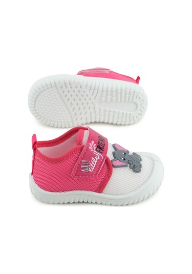 Gezer Kız Bebek Yazlık Keten Tek Cırt Cırtlı Ayarlanabilir Rahat Taban Ev Okul Kreş Günlük Ayakkabı Beyaz