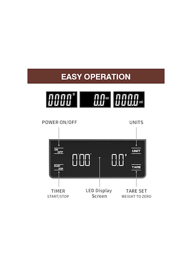 6012 Dijital Lcd Ekran Timer Fonksiyonlu Mutfak Ölçeği 0.3-3000g