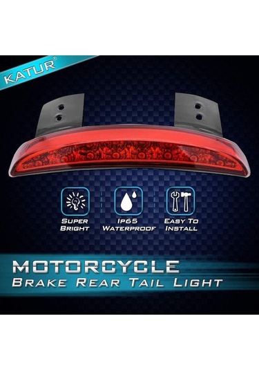 Geeksen Harley Xl883/1200 2004-2014 Arka Fender Led Fren Lambası - Kırmızı Kasa, 3 Tel, Gündüz Çalışma Işığı, Yüksek Görünürlük, Kolay Montaj