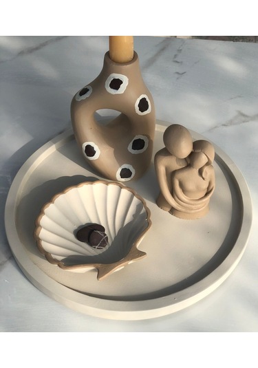 Thiramis Homeconcept Mocha Sevgili Detay Dekoratif 4'lü Set