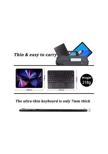 Novahub Kablosuz Dokunmatik Bluetooth Klavye - Tablet, Telefon Ve Pc İçin Mini Klavye Optik Optik